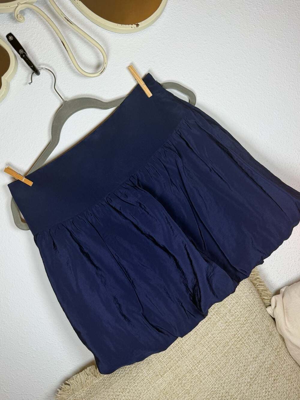 A New Day Bubble Skirt Size 4 Navy Blue Mini